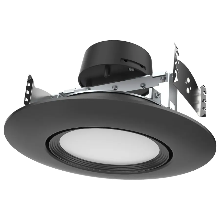 10.5 Watt - LED Retrofit Downlight - Gimbaled - 120 Volt - CCT Selectable - Black Finish - Image 1
