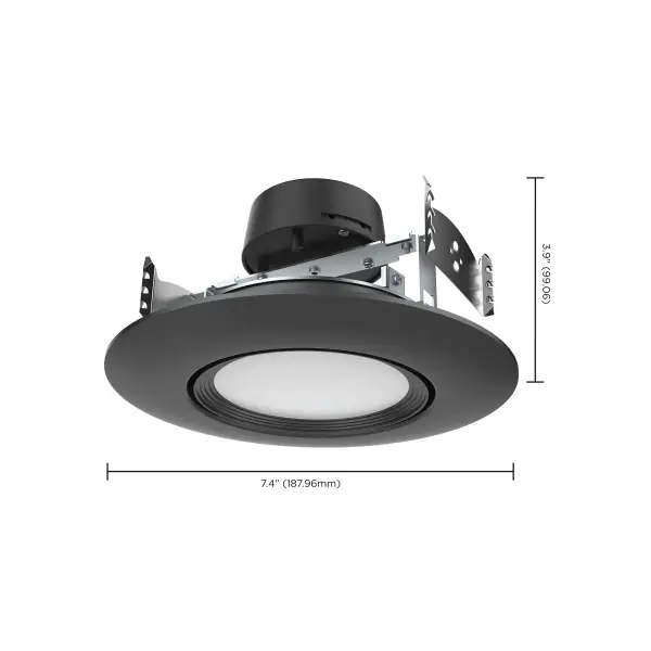 10.5 Watt - LED Retrofit Downlight - Gimbaled - 120 Volt - CCT Selectable - Black Finish - Image 10