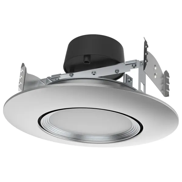 10.5 Watt - LED Retrofit Downlight - Gimbaled - 120 Volt - CCT Selectable - Brushed Nickel Finish - Image 1