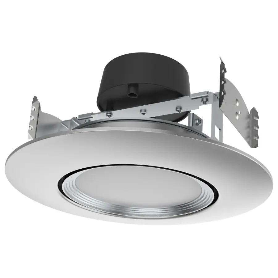 10.5 Watt - LED Retrofit Downlight - Gimbaled - 120 Volt - CCT Selectable - Brushed Nickel Finish - Image 1