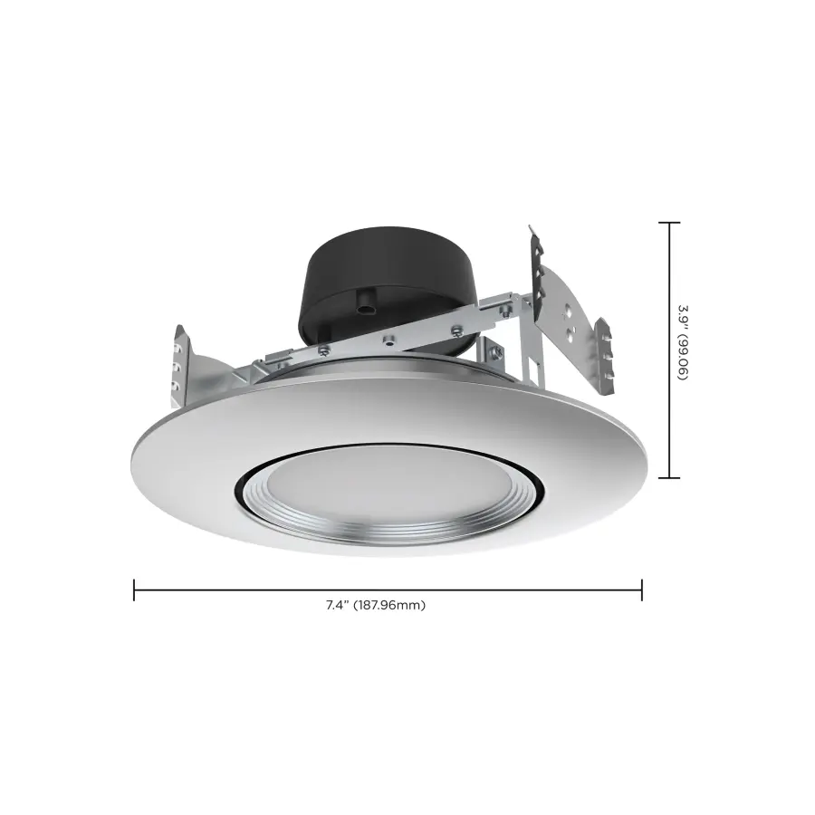 10.5 Watt - LED Retrofit Downlight - Gimbaled - 120 Volt - CCT Selectable - Brushed Nickel Finish - Image 10