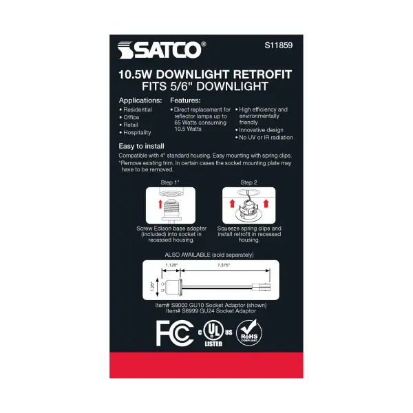 10.5 Watt - LED Retrofit Downlight - Gimbaled - 120 Volt - CCT Selectable - Bronze Finish - Image 7