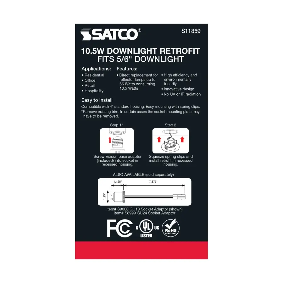 10.5 Watt - LED Retrofit Downlight - Gimbaled - 120 Volt - CCT Selectable - Bronze Finish - Image 7