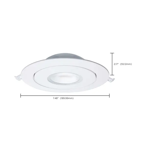 15 Watt - CCT Selectable - LED Direct Wire Downlight - Gimbaled - 6 Inch Round - Remote Driver - White - Image 17