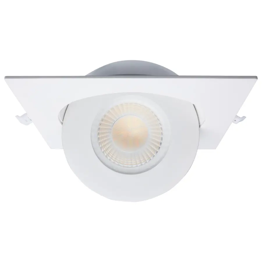 15 Watt - CCT Selectable - LED Direct Wire Downlight - Gimbaled - 6 Inch Square - Remote Driver - White - Image 3