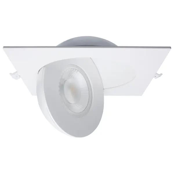15 Watt - CCT Selectable - LED Direct Wire Downlight - Gimbaled - 6 Inch Square - Remote Driver - White - Image 4