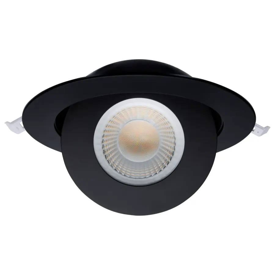 15 Watt - CCT Selectable - LED Direct Wire Downlight - Gimbaled - 6 Inch Round - Remote Driver - Black - Image 3