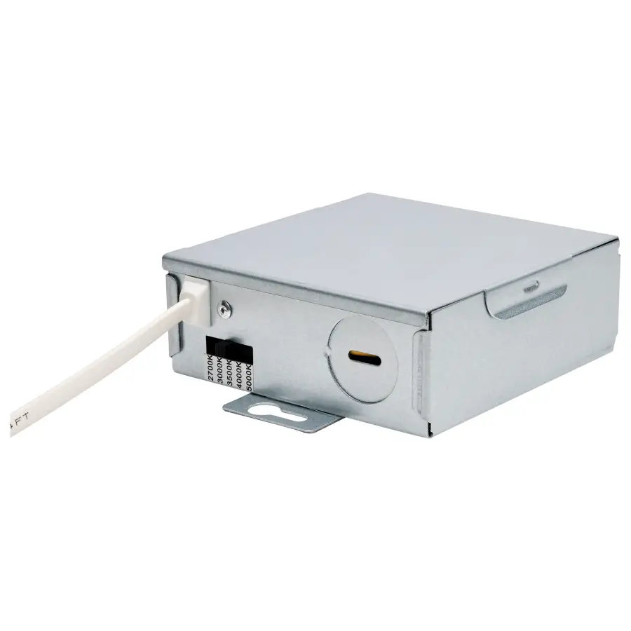 15 Watt - CCT Selectable - LED Direct Wire Downlight - Gimbaled - 6 Inch Round - Remote Driver - Black - Image 5