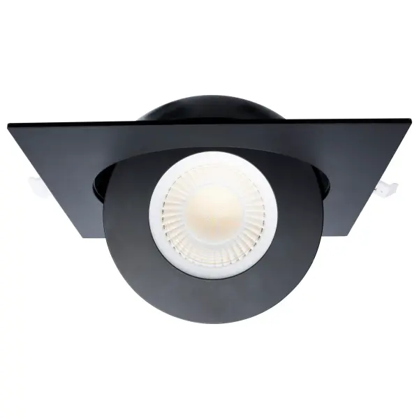 15 Watt - CCT Selectable - LED Direct Wire Downlight - Gimbaled - 6 Inch Square - Remote Driver - Black - Image 3