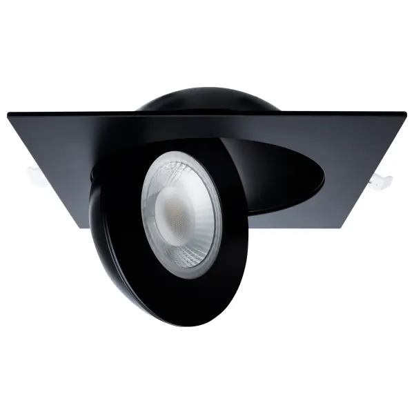 15 Watt - CCT Selectable - LED Direct Wire Downlight - Gimbaled - 6 Inch Square - Remote Driver - Black - Image 4
