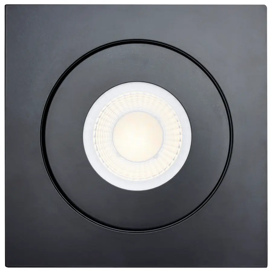 15 Watt - CCT Selectable - LED Direct Wire Downlight - Gimbaled - 6 Inch Square - Remote Driver - Black - Image 7