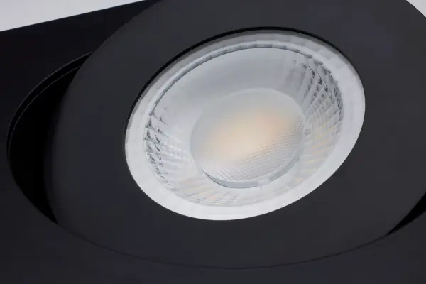 15 Watt - CCT Selectable - LED Direct Wire Downlight - Gimbaled - 6 Inch Square - Remote Driver - Black - Image 8