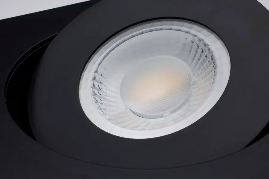 15 Watt - CCT Selectable - LED Direct Wire Downlight - Gimbaled - 6 Inch Square - Remote Driver - Black - Image 8