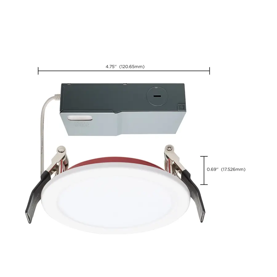 10 Watt LED - Fire Rated 4 Inch Direct Wire Downlight - Round Shape - White Finish - CCT Selectable - 120 Volts - Dimmable - Image 14