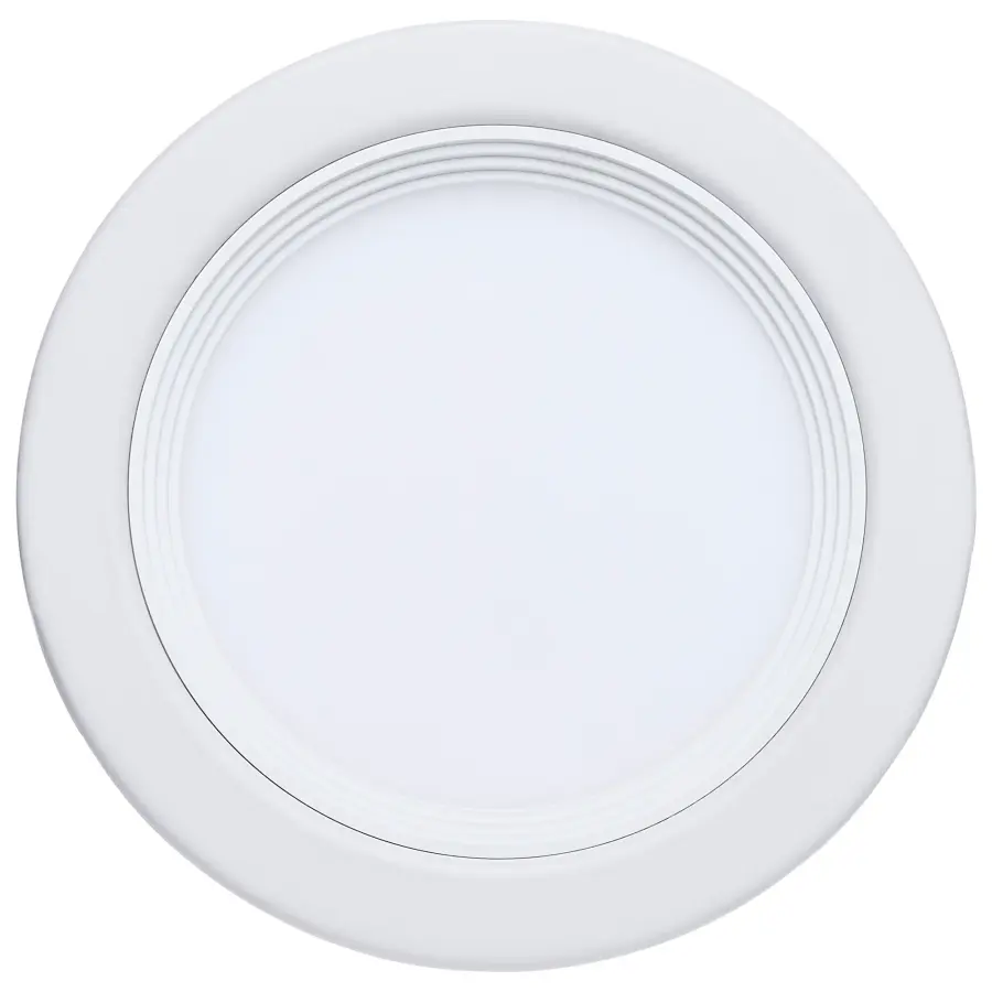 10 Watt LED - Fire Rated 4 Inch Direct Wire Slim Fit Step Baffle Downlight - Round Shape - White Finish - CCT Selectable - 120 Volts - Dimmable - Image 2
