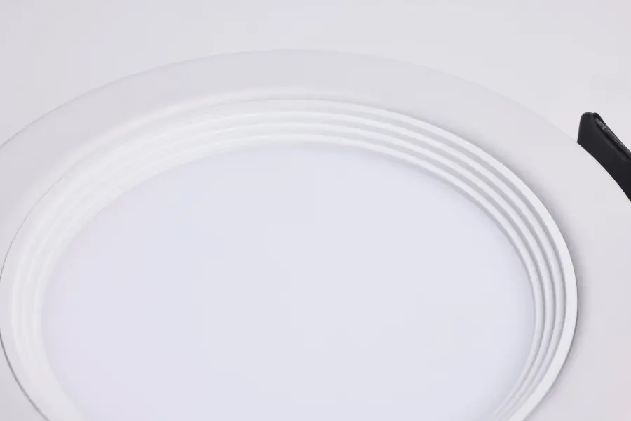 10 Watt LED - Fire Rated 4 Inch Direct Wire Slim Fit Step Baffle Downlight - Round Shape - White Finish - CCT Selectable - 120 Volts - Dimmable - Image 7