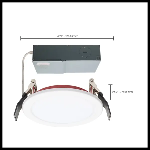 10 Watt LED - Fire Rated 4 Inch - Direct Wire Downlight - Round Shape - White Finish - CCT Selectable - 120-277 Volts - Dimmable - Image 14