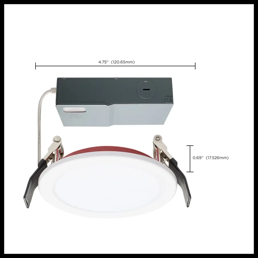 10 Watt LED - Fire Rated 4 Inch - Direct Wire Downlight - Round Shape - White Finish - CCT Selectable - 120-277 Volts - Dimmable - Image 14