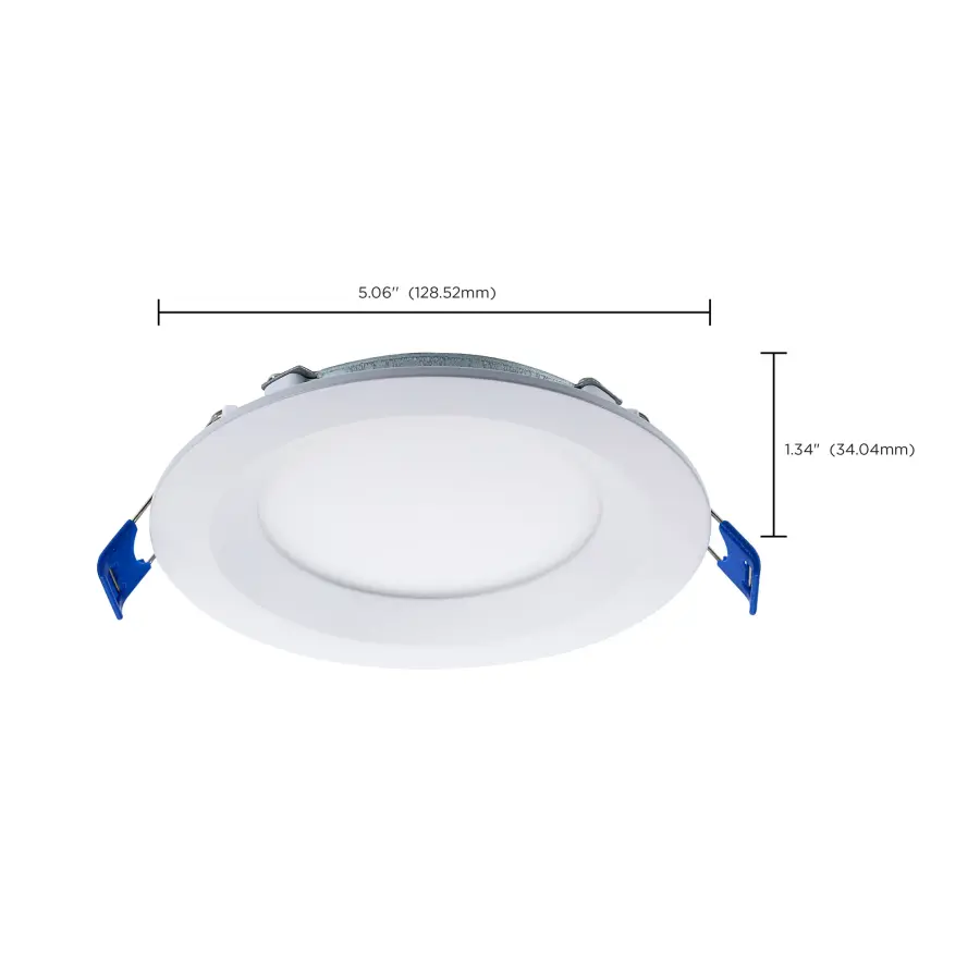10 Watt LED Direct Wire Downlight - Slimfit - Smooth Baffle - 4 Inch - CCT Selectable - Round - Remote Driver - White Finish - Image 15
