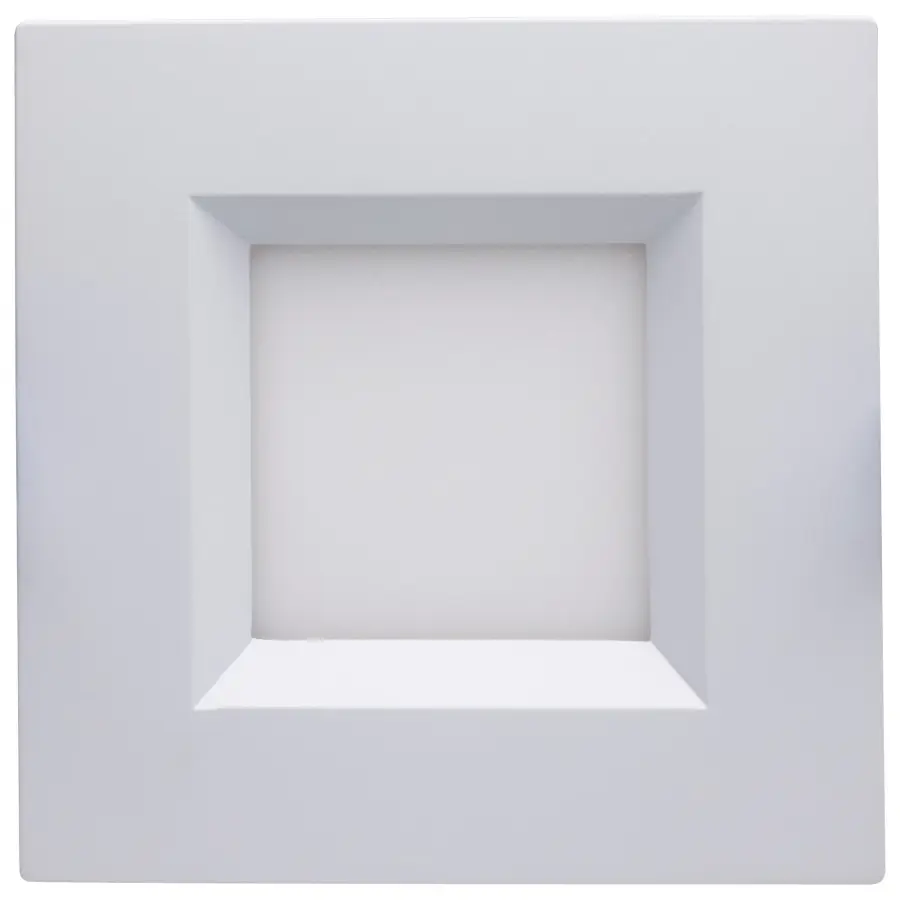 9 Watt LED Direct Wire Downlight - Slimfit - Smooth Baffle - 4 Inch - CCT Selectable - Square - Remote Driver - White Finish - Image 2