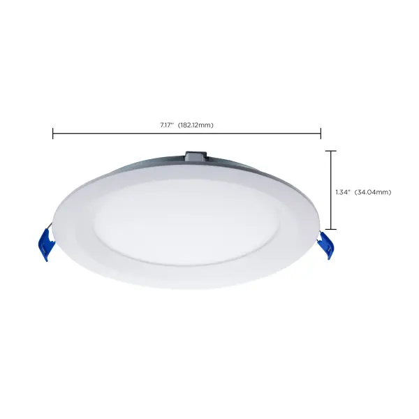 13 Watt LED Direct Wire Downlight - Slimfit - Smooth Baffle - 6 Inch - CCT Selectable - Round - Remote Driver - White Finish - Image 15