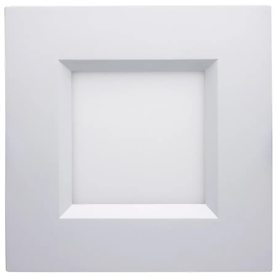12 Watt LED Direct Wire Downlight - Slimfit - Smooth Baffle - 6 Inch - CCT Selectable - Square - Remote Driver - White Finish - Image 2