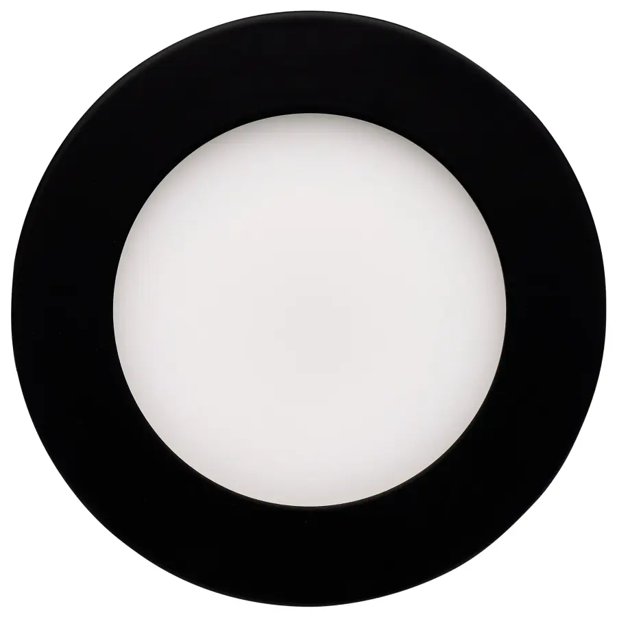 10 Watt - LED Direct Wire Downlight - Edge-lit - 4 inch - CCT Selectable - 120 volt - Dimmable - Round - Remote Driver - Black Finish - Image 2