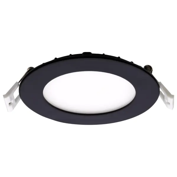10 Watt - LED Direct Wire Downlight - Edge-lit - 4 inch - CCT Selectable - 120 volt - Dimmable - Round - Remote Driver - Black Finish - Image 3