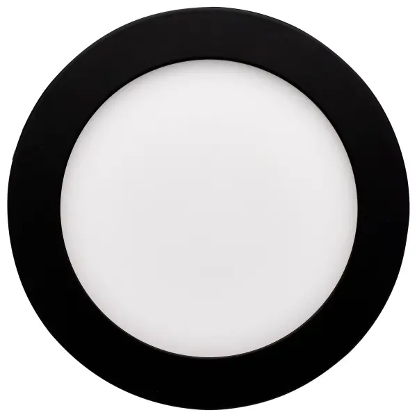 12 Watt - LED Direct Wire Downlight - Edge-lit - 6 inch - CCT Selectable - 120 volt - Dimmable - Round - Remote Driver - Black Finish - Image 2