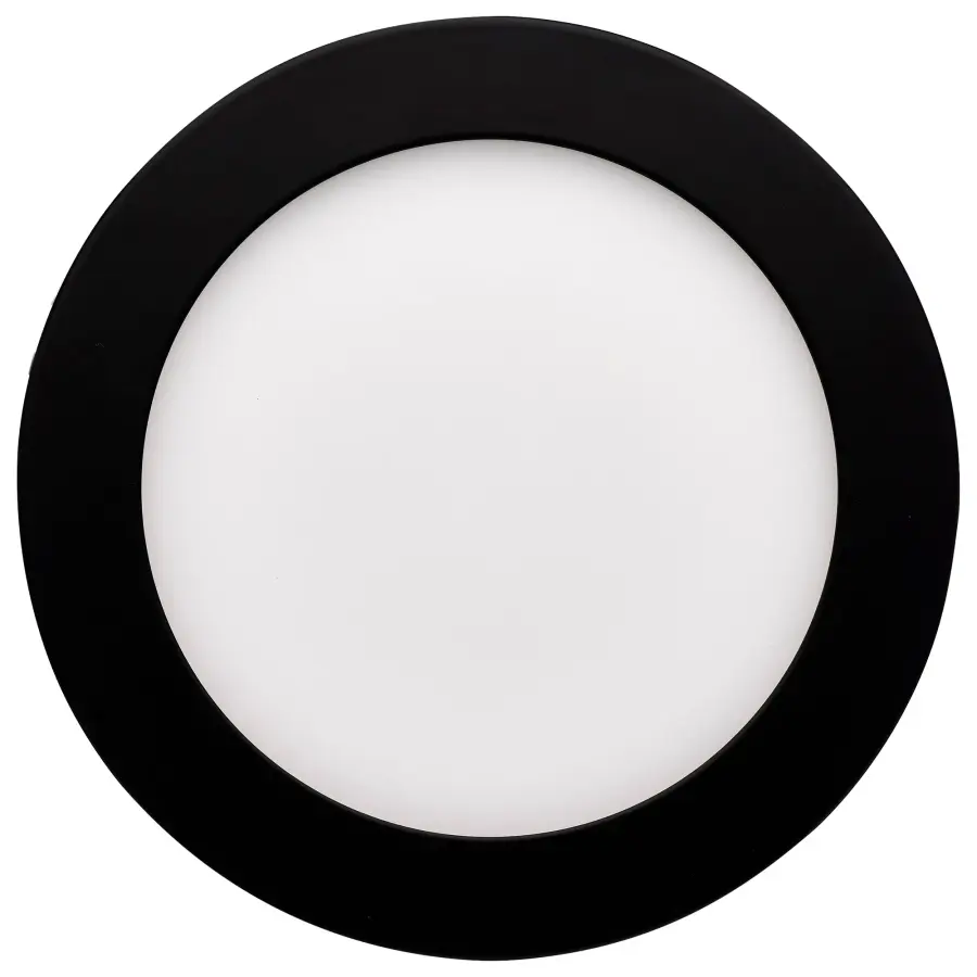 12 Watt - LED Direct Wire Downlight - Edge-lit - 6 inch - CCT Selectable - 120 volt - Dimmable - Round - Remote Driver - Black Finish - Image 2