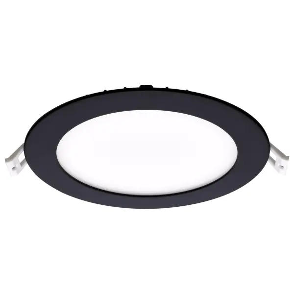 12 Watt - LED Direct Wire Downlight - Edge-lit - 6 inch - CCT Selectable - 120 volt - Dimmable - Round - Remote Driver - Black Finish - Image 3
