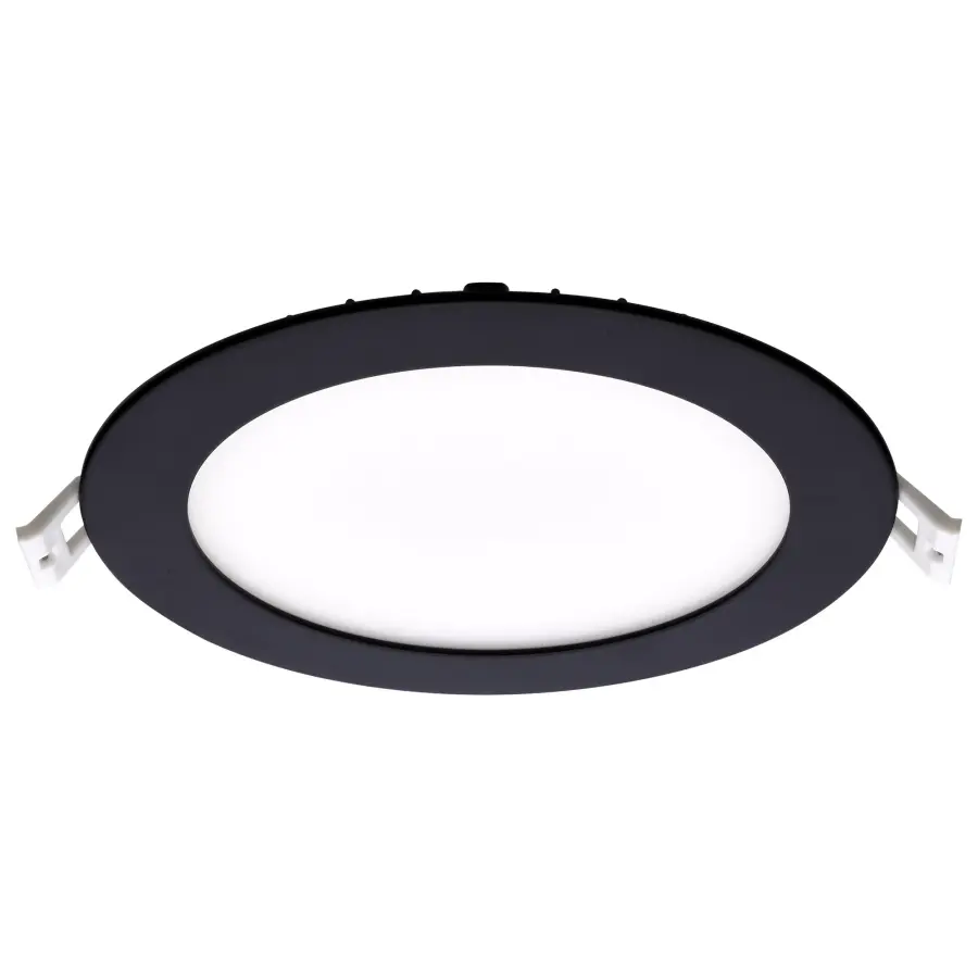 12 Watt - LED Direct Wire Downlight - Edge-lit - 6 inch - CCT Selectable - 120 volt - Dimmable - Round - Remote Driver - Black Finish - Image 3