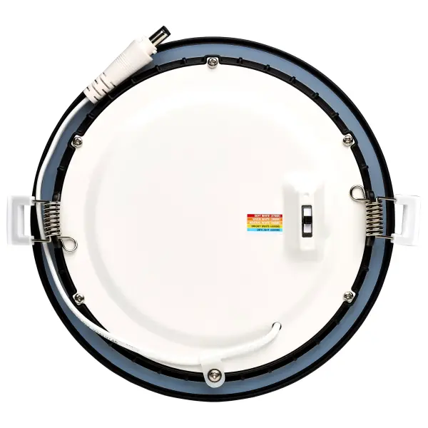 12 Watt - LED Direct Wire Downlight - Edge-lit - 6 inch - CCT Selectable - 120 volt - Dimmable - Round - Remote Driver - Black Finish - Image 5
