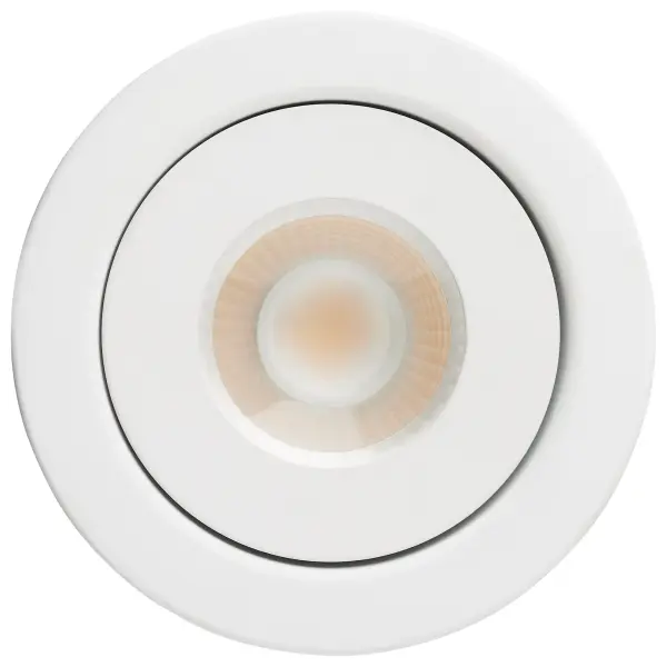 9 Watt LED - Fire Rated - 4 Inch Direct Wire Directional Downlight - Round Shape - White Finish - CCT Selectable - Dimmable - 120 Volts - Image 6