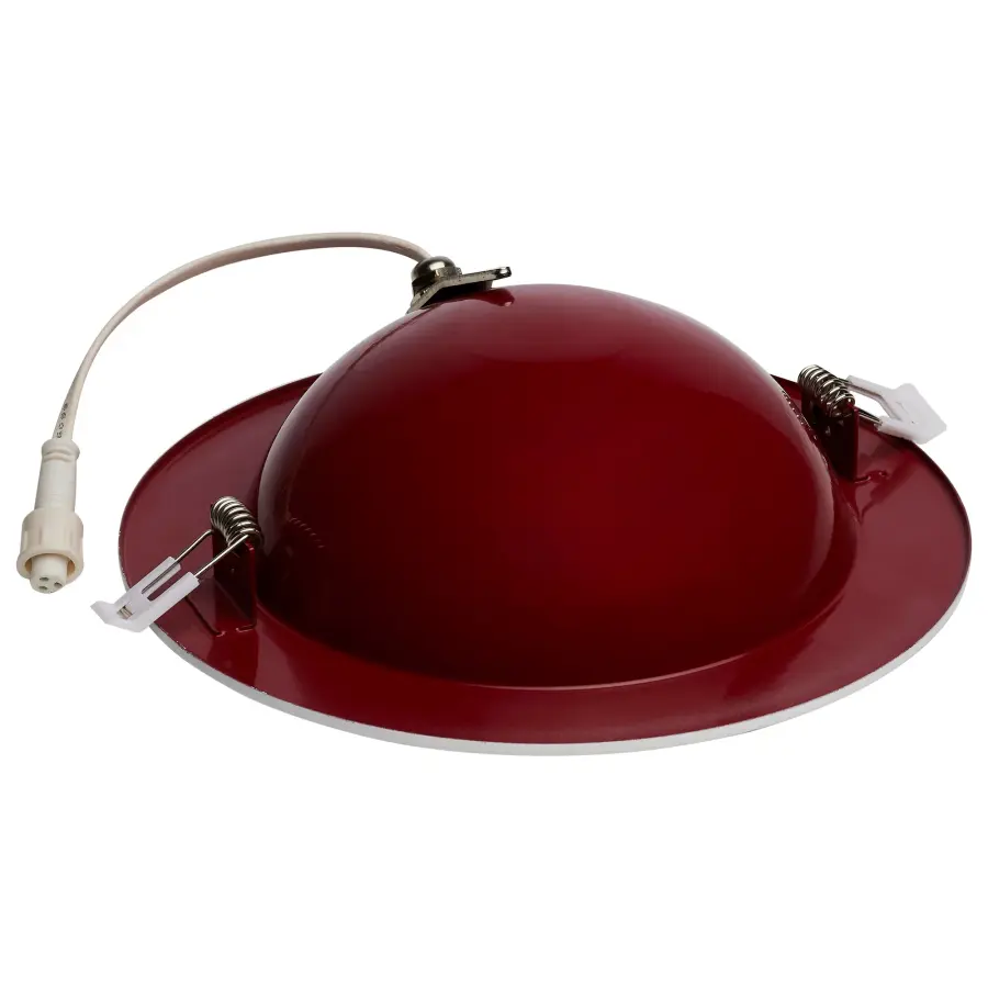 15 Watt LED - Fire Rated - 6 Inch Direct Wire Directional Downlight - Round Shape - White Finish - CCT Selectable - Dimmable - 120 Volts - Image 4
