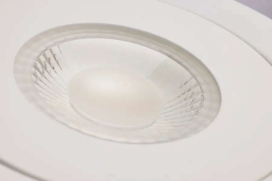 15 Watt LED - Fire Rated - 6 Inch Direct Wire Directional Downlight - Round Shape - White Finish - CCT Selectable - Dimmable - 120 Volts - Image 7