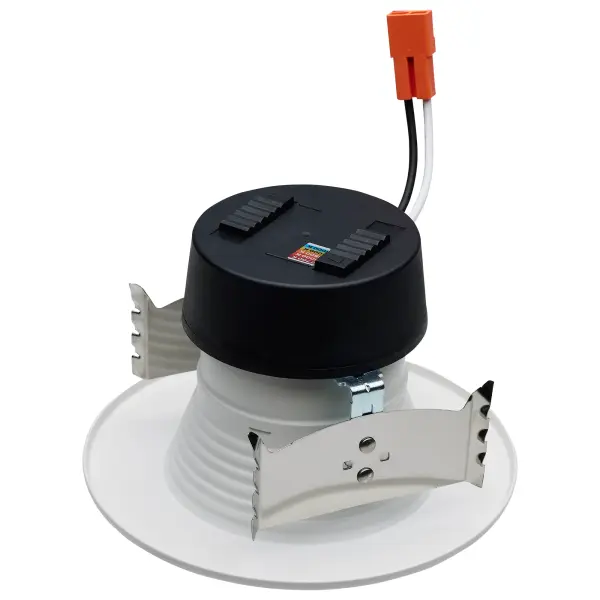 Field Selectable LED Downlight Retrofit - Deep Baffle - 5.8/7/9.5 Watts - 27K/30K/35K/40K/50K CCT - 4 Inch - Round Shape - White Finish - 120 Volts - Image 2