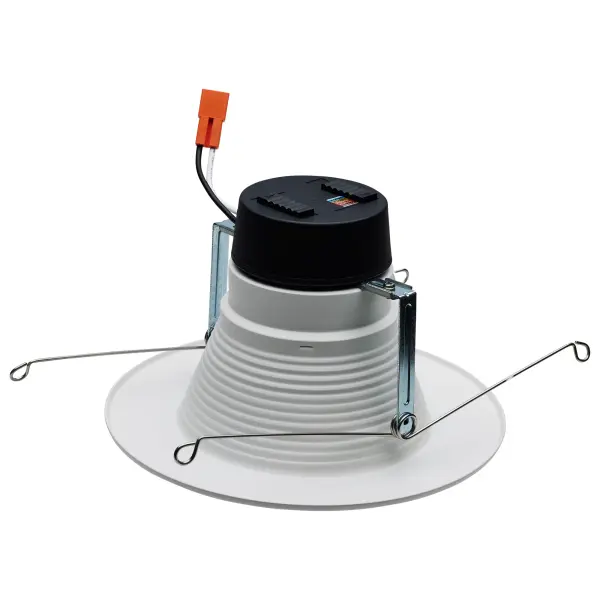 Field Selectable LED Downlight Retrofit - Deep Baffle - 8/10.5/13.5 Watts - 27K/30K/35K/40K/50K CCT - 5-6 Inch - Round Shape - White Finish - 120 Volts - Image 2