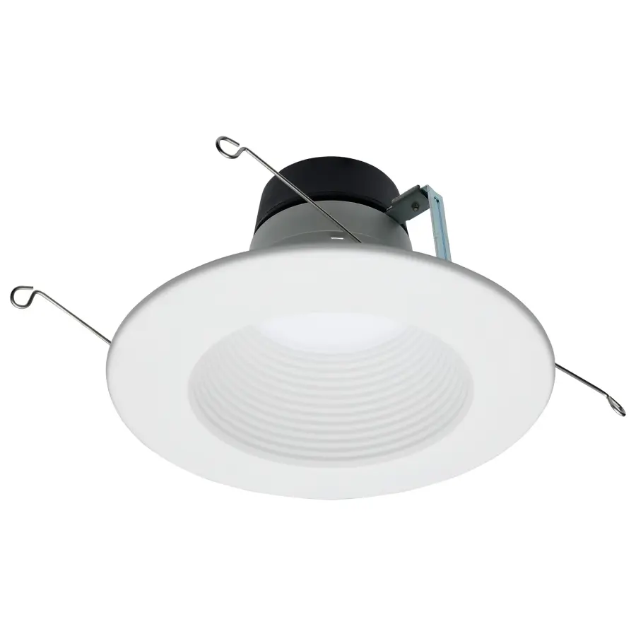 Field Selectable LED Downlight Retrofit - Deep Baffle - 8/10.5/13.5 Watts - 27K/30K/35K/40K/50K CCT - 5-6 Inch - Round Shape - White Finish - 120 Volts - Image 3