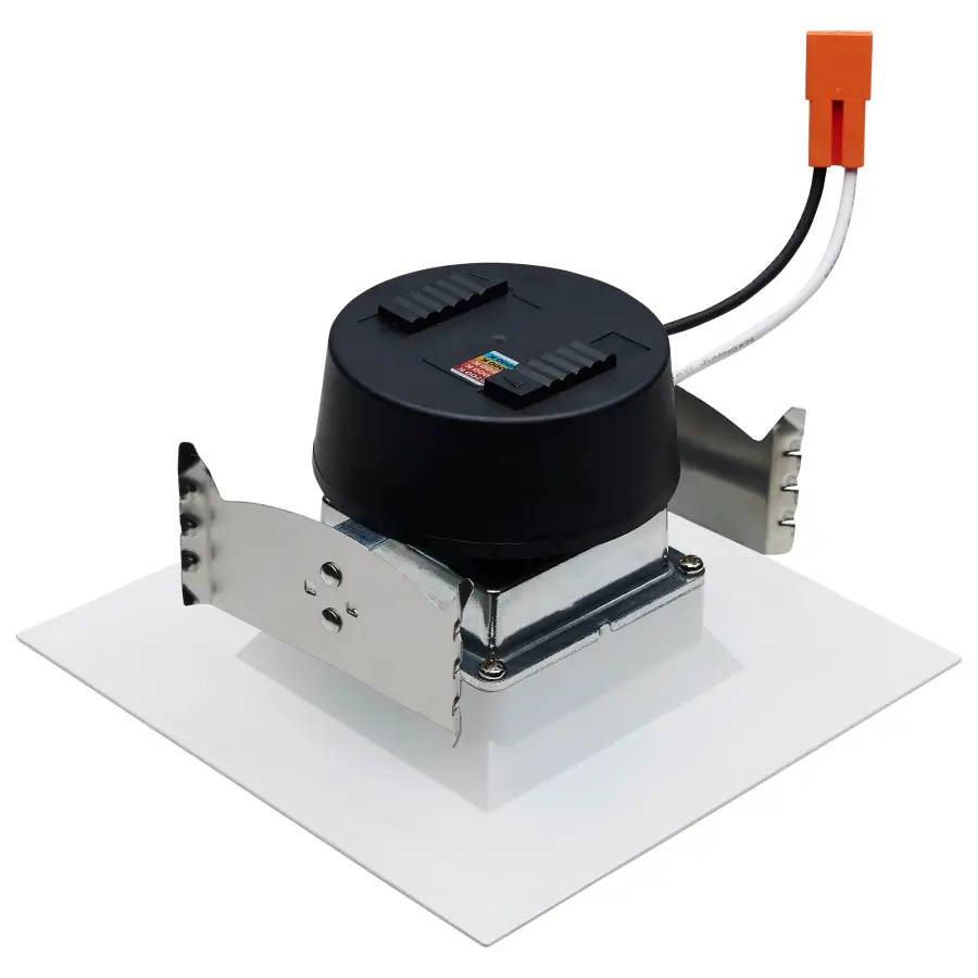 Field Selectable LED Downlight Retrofit - Deep Baffle - 5.8/7/9.5 Watts - 27K/30K/35K/40K/50K CCT - 4 Inch - Square Shape - White Finish - 120 Volts - Image 2