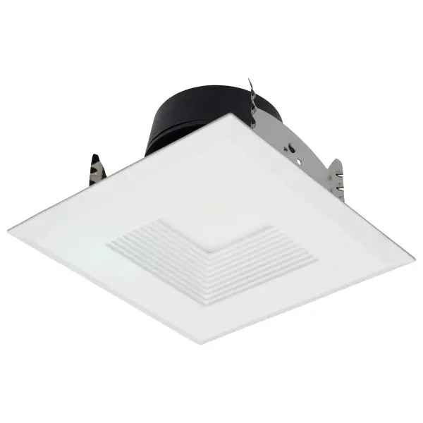 Field Selectable LED Downlight Retrofit - Deep Baffle - 5.8/7/9.5 Watts - 27K/30K/35K/40K/50K CCT - 4 Inch - Square Shape - White Finish - 120 Volts - Image 3