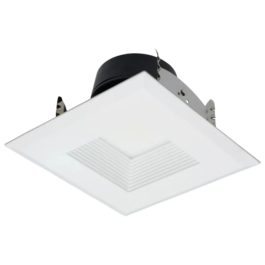 Field Selectable LED Downlight Retrofit - Deep Baffle - 5.8/7/9.5 Watts - 27K/30K/35K/40K/50K CCT - 4 Inch - Square Shape - White Finish - 120 Volts - Image 3