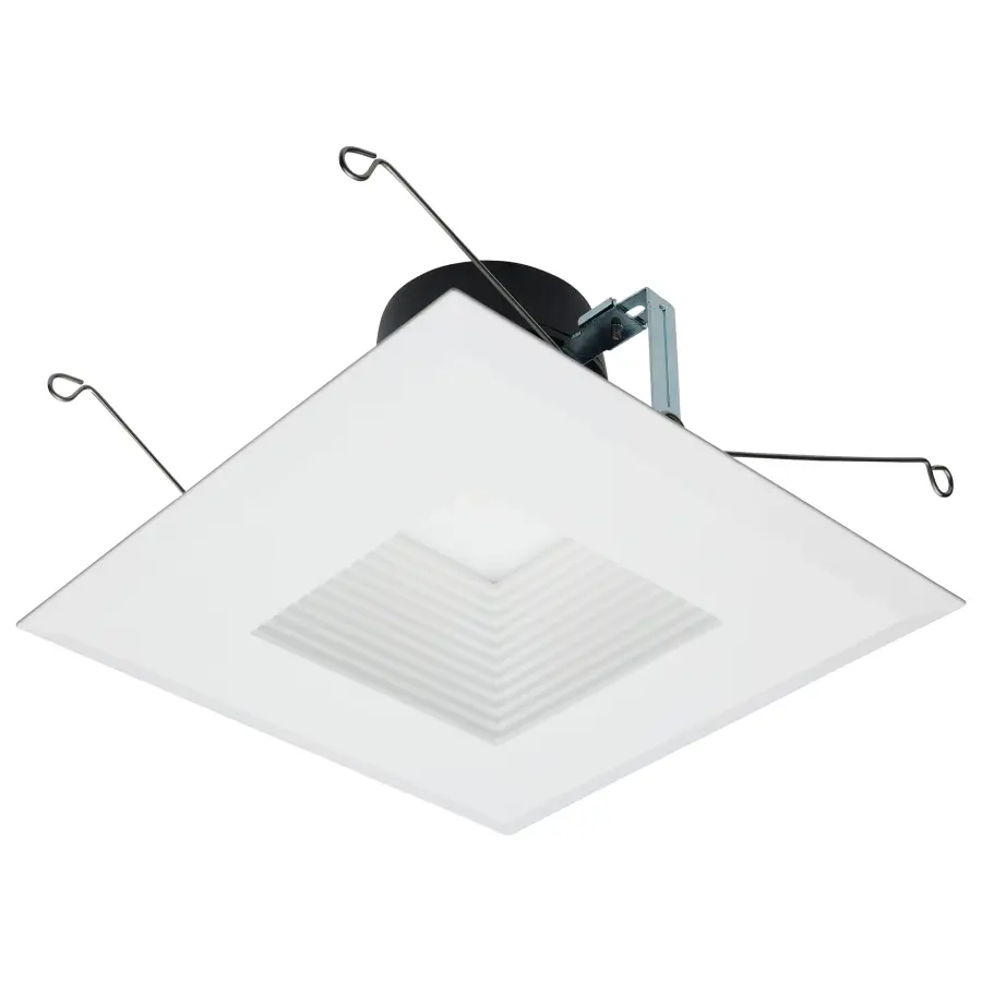 Field Selectable LED Downlight Retrofit - Deep Baffle - 8/10.5/13.5 Watts - 27K/30K/35K/40K/50K CCT - 5-6 Inch - Square Shape - White Finish - 120 Volts - Image 3