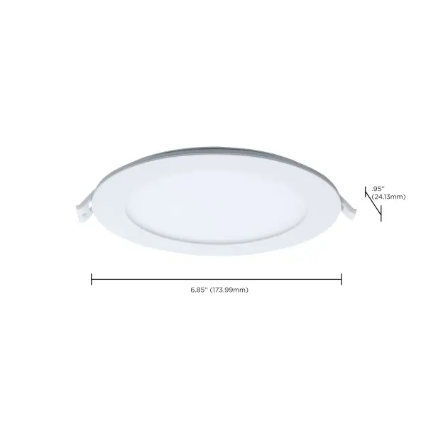 12 Watt LED Direct Wire Downlight with Night Light - 6 Inch - Remote Driver - CCT Selectable - Dimmable - Round - White Finish - Image 19