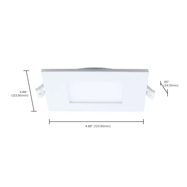 9 Watt LED Direct Wire Downlight with Night Light - 4 Inch - Remote Driver - CCT Selectable - Dimmable - Square - White Finish - Image 13