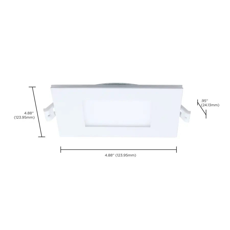 9 Watt LED Direct Wire Downlight with Night Light - 4 Inch - Remote Driver - CCT Selectable - Dimmable - Square - White Finish - Image 13