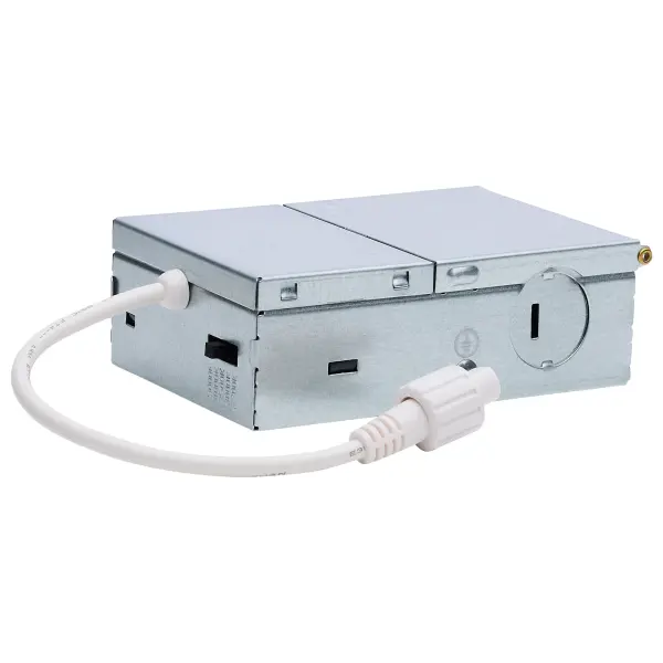 9 Watt LED Direct Wire Downlight with Night Light - 4 Inch - Remote Driver - CCT Selectable - Dimmable - Square - White Finish - Image 6
