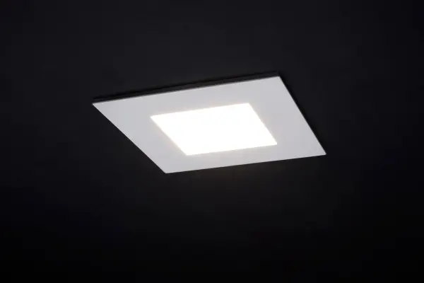 9 Watt LED Direct Wire Downlight with Night Light - 4 Inch - Remote Driver - CCT Selectable - Dimmable - Square - White Finish - Image 10