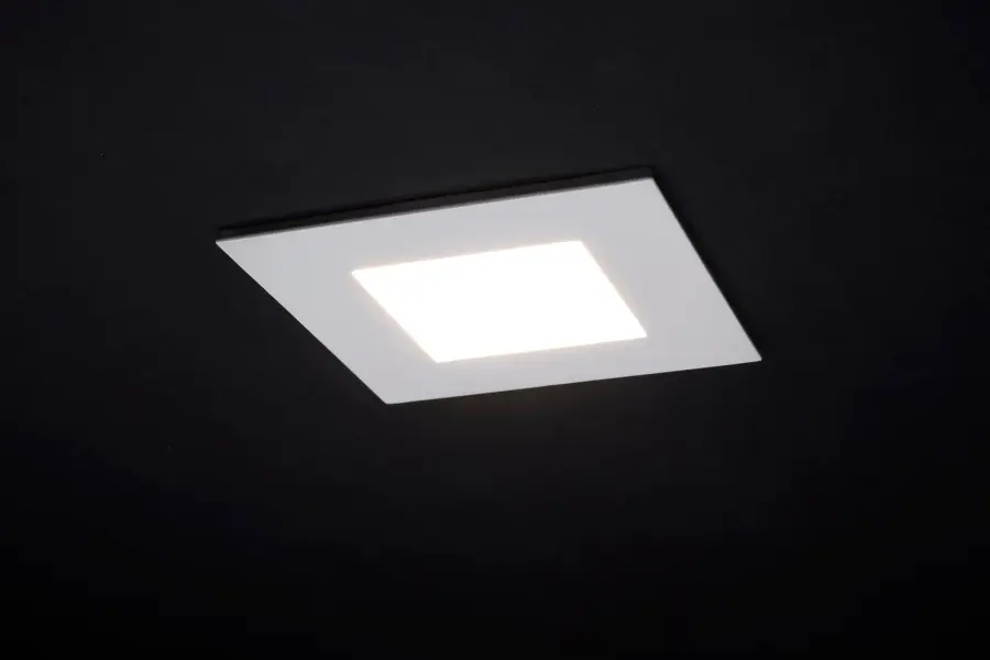 9 Watt LED Direct Wire Downlight with Night Light - 4 Inch - Remote Driver - CCT Selectable - Dimmable - Square - White Finish - Image 10