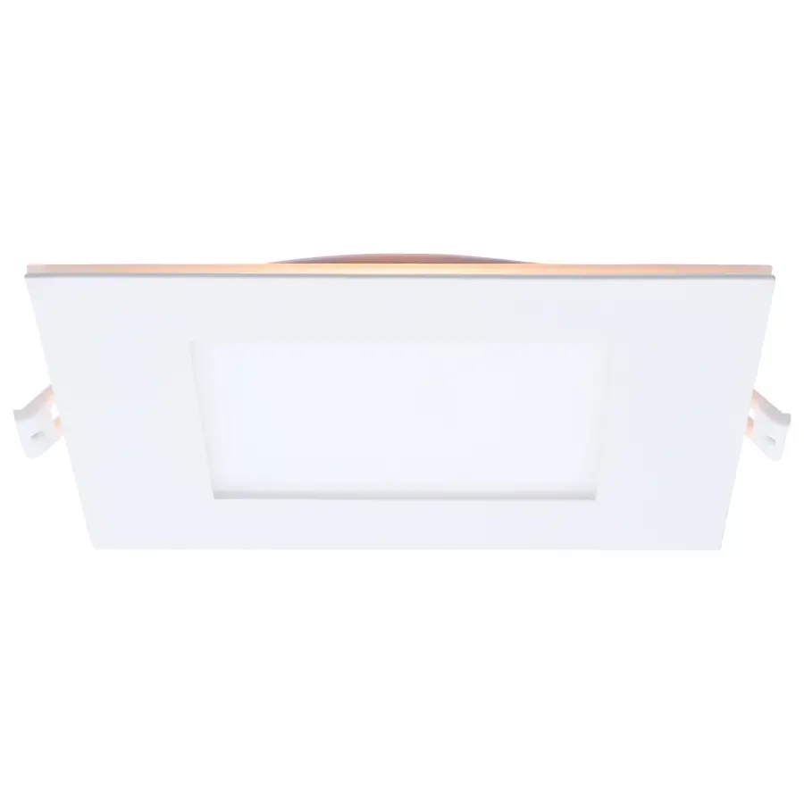 12 Watt LED Direct Wire Downlight with Night Light - 6 Inch - Remote Driver - CCT Selectable - Dimmable - Square - White Finish - Image 4